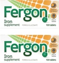 Fergon à haute puissance Fer hautement soluble et facilement digéré, 27 mg Fer, 100 comprimés