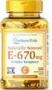 Puritan's Pride Vitamine E- 670 mg 100% Natural-100 Softgels