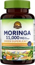 Vitalitown Moringa Capsules 11 000 MG, Pure Moringa Oleifera Feuilles, Pas de bâtons, Pas de caféine, Énergie, Immune, 90 Capsules