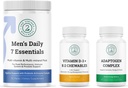 Ensemble de produits essentiels, complexe adaptogène et vitamine D3 + K2 pour hommes