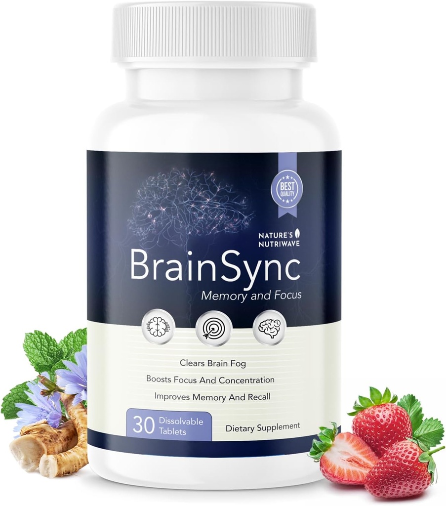 Supplément probiotique BrainSync – Soutient le bien-être quotidien et l'équilibre gustatif – 3,6 milliards UFC – 30 comprimés dissolvables, 1 mois d'approvisionnement