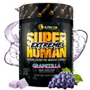 ALPHA LION Poudre de pré-entraînement ultra-humaine ultra-haute Stim, Beta Alanine, L-Taurine et 356mg caféine tri-source pour énergie durable, oxyde nitrique et citrulline pour pompe (21 portions, arômes de raisin)