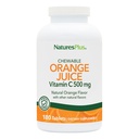 NaturesPlus Jus d'orange Vitamine C 500 mg - 180 comprimés à croquer, boîte de 2 - favorise la santé immunitaire optimale - doux sur votre ventre - végétalien, sans gluten - 360 portions totales