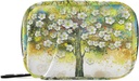Pill Case Floral Tree Peinture à l'huile Pill Box 7 Day Pill Case Sac de voyage Pill Organizer Sac avec zipper Portable Weekly Case Taille compacte pour support de supplément de vitamine
