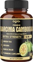 Capsules Premium Garcinia Cambogia avec thé vert, Arjuna, ail, curcuma, poivre noir - Santé du corps et supplément de soutien immunitaire - 1 Pack 150 capsules pendant 5 mois
