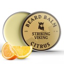 Baume Viking Strike pour les hommes - Laisser en conditionneur de barbe - Baume Styling fabriqué avec des huiles de beurre, d'argan et de jojoba naturellement dérivés (2 once (paquet de 1), Citrus)