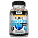 Kaya Naturals - Neuro Brain for Memory & Focus - Nootropic Energy Capsule - Nootropic Brain Support Supplément - Focus & Concentration & Apprentissage Précision - Fonction cognitive - 60 Compte