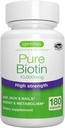 Igennus Clean Biotin 10 000mcg, Vitamine B7 à haute puissance, Vérifié en laboratoire, Végétalien, 1 jour, Petite Capsules faciles à avaler, Non après le goût ou l'odeur, Hypoallergénique