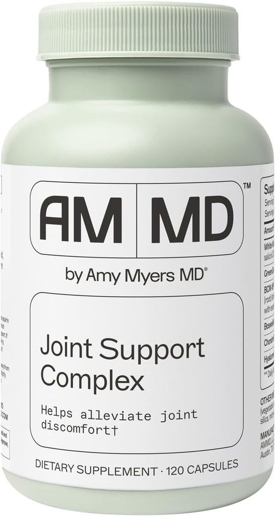 Amy Myers MD Joignez-vous au complément complexe de soutien - Soutien à la santé et à la mobilité conjointes - Glucosamine HCL - Chondroitine - Turmère - 120 Capsules
