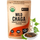 Poudre de champignons de Chaga biologique - Poudre fine pour faire du thé de Chaga pour la défense immunitaire et plus d'énergie, le Chaga biologique est cultivé sauvage et récolté durablement en Europe, certifié USDA Organic, 100 portions