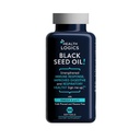 Logiques de santé Huile de graines noires, pressée à froid, riche source d'acides gras essentiels oméga 6 et 9, de Nigella Sativa (100 capsules de gel mou)