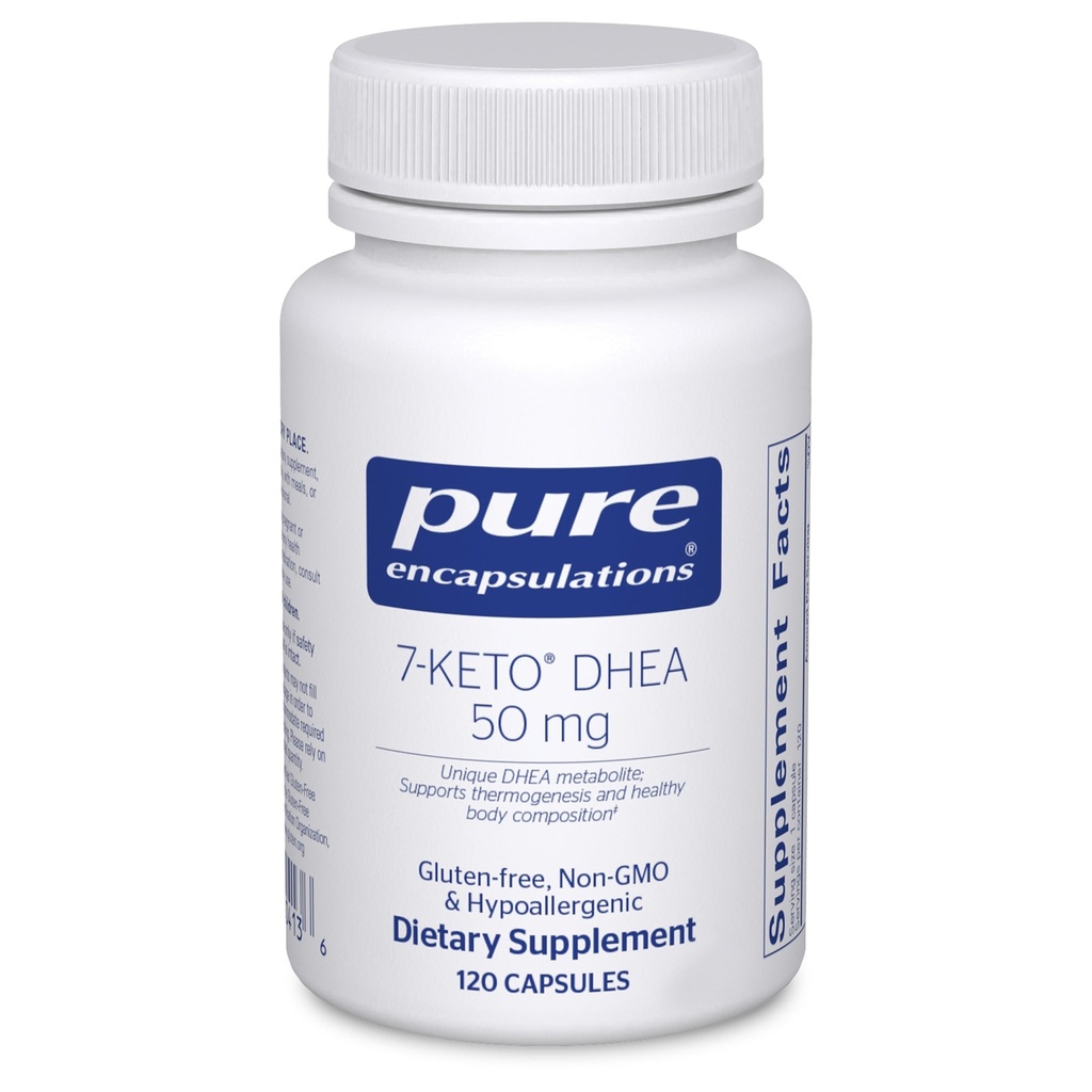 Encapsulations pures DHEA 7-Keto 50 mg Unique DHEA Metabolite Supplément pour soutenir la thermogenèse et la composition corporelle saine*