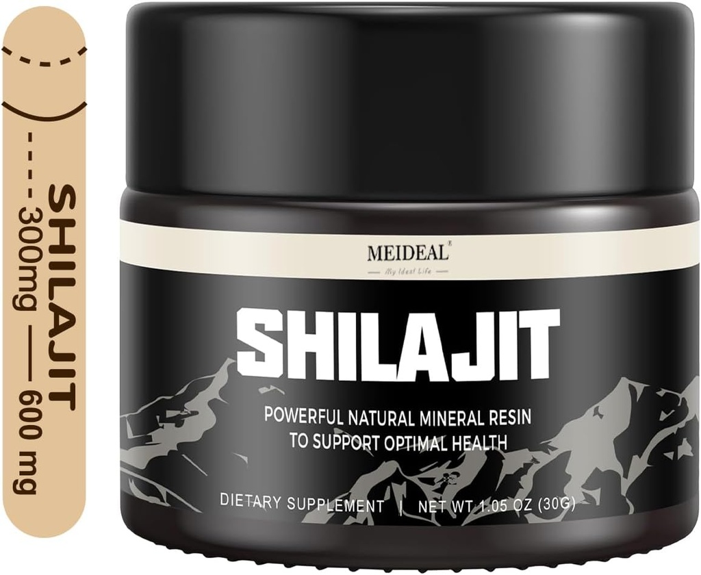 Résine chilajit biologique Shilajit Pure Himalayan, résine naturelle Shilajit avec acide fulvic, 85+ minéraux traces, mélange ayurvédique organique pour l'énergie et le système immunitaire, 30 Grams (1 Pc)