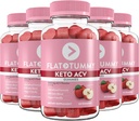 Flat Tummy Keto ACV Gummies, 60 Compte – Formule spécialisée, Supplément de kéto après GLP-1, Vegan-friendly, Non-OGM - Gummes de vinaigre de cidre de pomme, Sels de BHB, Beet, Pomegranate Superfood Poudres (5 Pack)