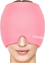 ZNÖCUETÖD Migraine Headache Relief Cap Hat Full Head Glace Pack Enveloppe Gel de refroidissement Bonnet de glace Cold Cap Hot/Cold Compress Therapy for Sinus, Stress, Tension, Head Pain Relief, Femmes