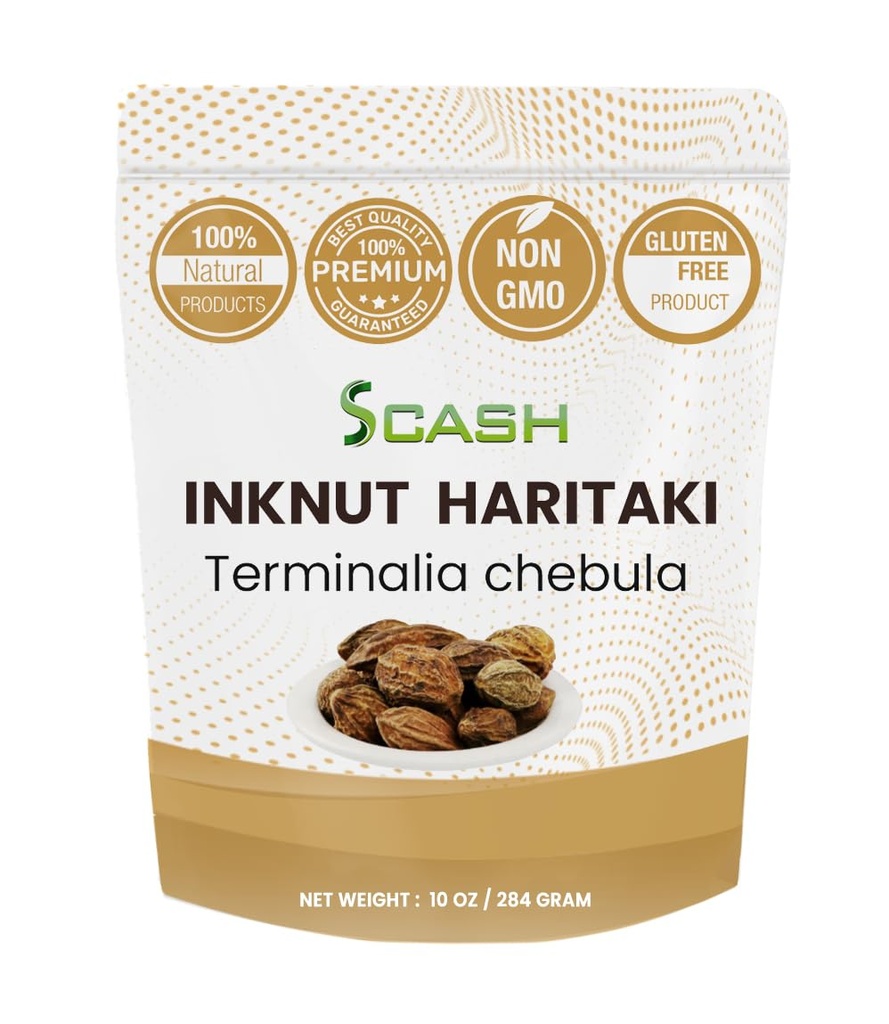 Haritaki/Inknut Whole for Dark Circles | 10 Ounce (283 Grams) | 100% Naturally Dried herb | Terminalia chebula