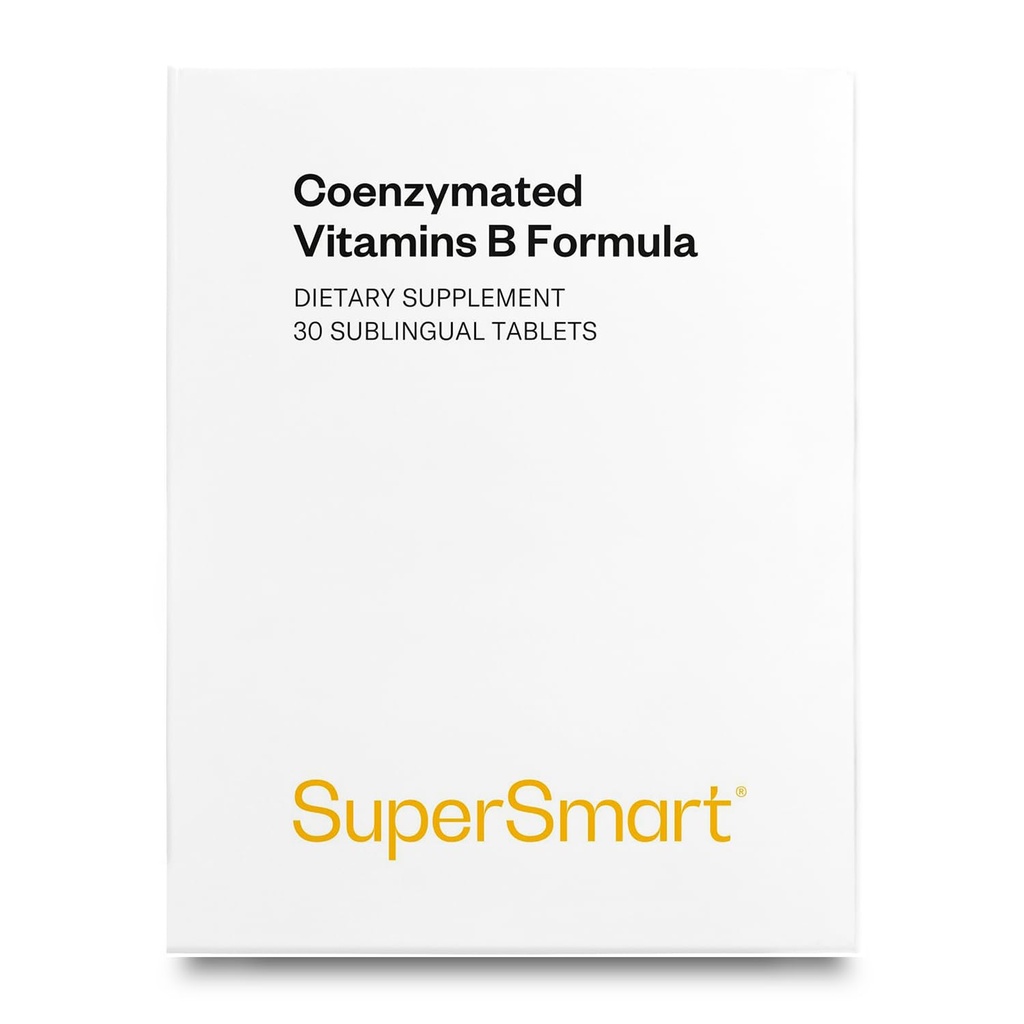 Supersmart - Coenzymated B Formula - Contient toutes les vitamines du groupe B - Cinq fois plus actives - Sans OGM et sans gluten - 30 comprimés