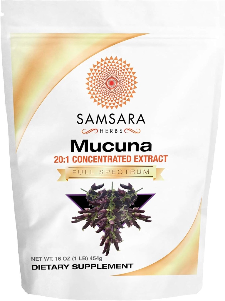 Herbes de Samsara Mucuna Pruriens (16oz/454g) - Extrait de poudre de haricots velours