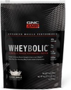 GNC AMP Poudre de protéines éprouvées cliniquement, 40g de protéines de lactosérum, BCAA, Leucine, Augmente la force musculaire, Bâtiment musculaire, 3e partie testée, Sans gluten, Vanille classique, 10 portions
