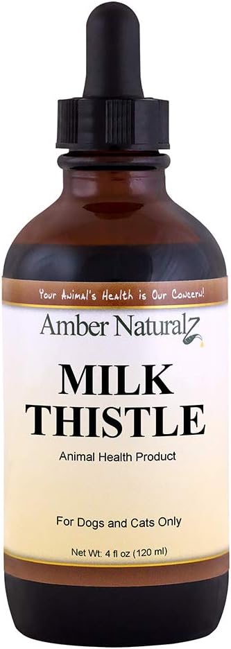 AMBER NATURALZ Lait Thistle supplément à base de plantes pour les chiens et les chats