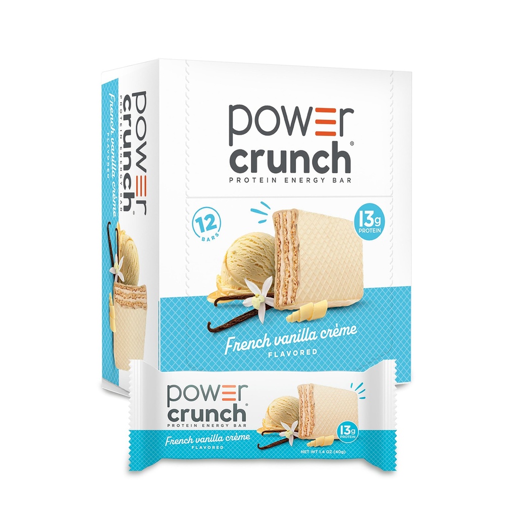 Power Crunch Protein Energy Bar, Vanilla Cream 16.9oz, Count Carton
