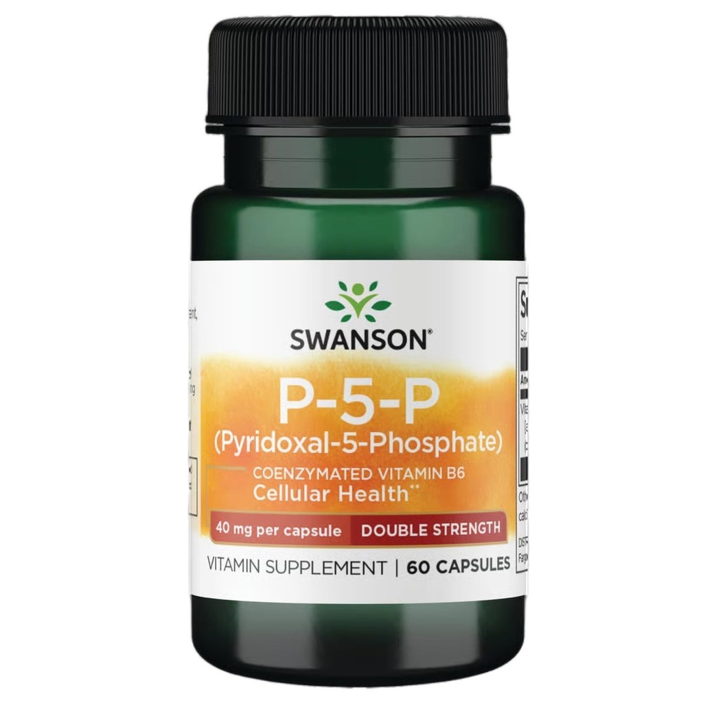 Swanson P-5-P (Pyridoxal-5-Phosphate) Coenzymes vitamine B-6 40 Milligrammes 60 Capsules