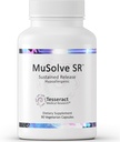 MuSolve SR Supplément de soutien à la santé respiratoire, formule hypoallergénique à libération prolongée, six extraits botaniques naturels pour aider à dissoudre le mucus, 300 mg, 90 capsules végétariennes