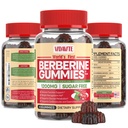 Berbérine avec Gummées de cannelle Ceylan — sans sucre, 98% Pure & 10x Absorption — 1200mg HCL Supplément berbère biologique pour la gestion du poids, l'immunité, la santé métabolique et digestive(30 jours)