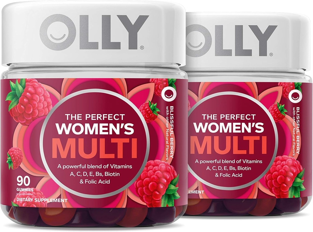 Gummy multivitamines pour femmes, vitamines A, D, C, E, biotine, acide folique, supplément à croquer, fleur de baie, approvisionnement de 90 jours - 180 comtes