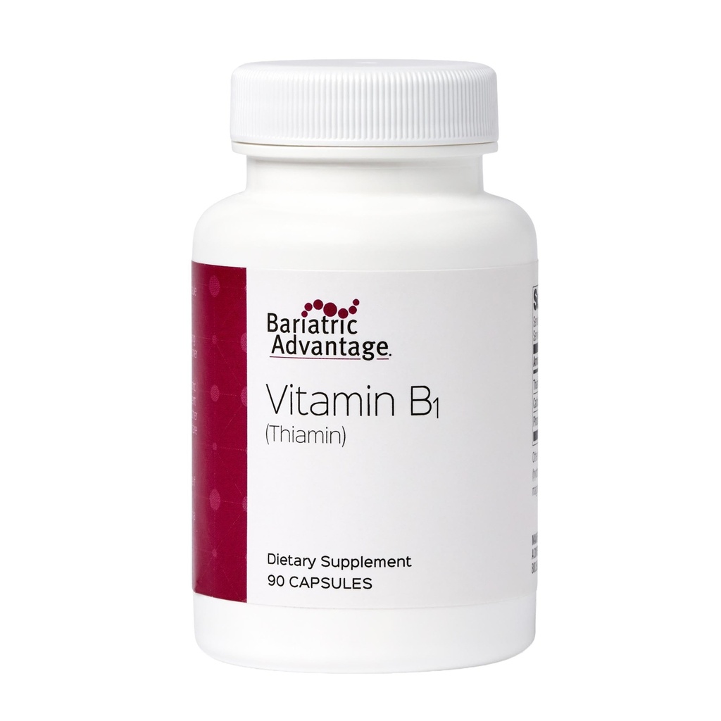 Bariatric Advantage Vitamin B1 Thiamin - 100 mg Thiamin Mononitrate - Easy Digest - Designed for Bariatric Patients - Supports Energy Production* - 90 Count