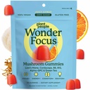 Gens des plantes WonderFocus Champignons Gommies avec Lion, Manille et Cordyceps - Supplément Cerveau Nootropique stimule la mémoire, la concentration, l'énergie et l'humeur chez les adultes.
