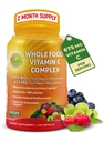Complexe de vitamine C des aliments entiers - 1450mg Berries biologiques - 675 mg Vitamine C par portion, antioxydants et immunosupport à haute puissance avec acérola, amla et bioflavonoïdes naturels - végétalien, non-OGM, 120 Compte