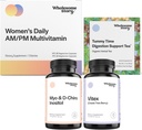 PMS Support Bundle (Myo-Inositol & D-Chiro Inositol Blend Capsule) 30 jours d'approvisionnement (vitex) Supplément de chasteberry pour les femmes 120 jours d'approvisionnement (multivitamine premium pour les femmes)