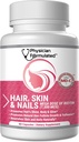 Peau et ongles sains Vitamines pour les hommes et les femmes - 7500 mcg Biotine, acides aminés, collagène et acide hyaluronique - 60 Capsules