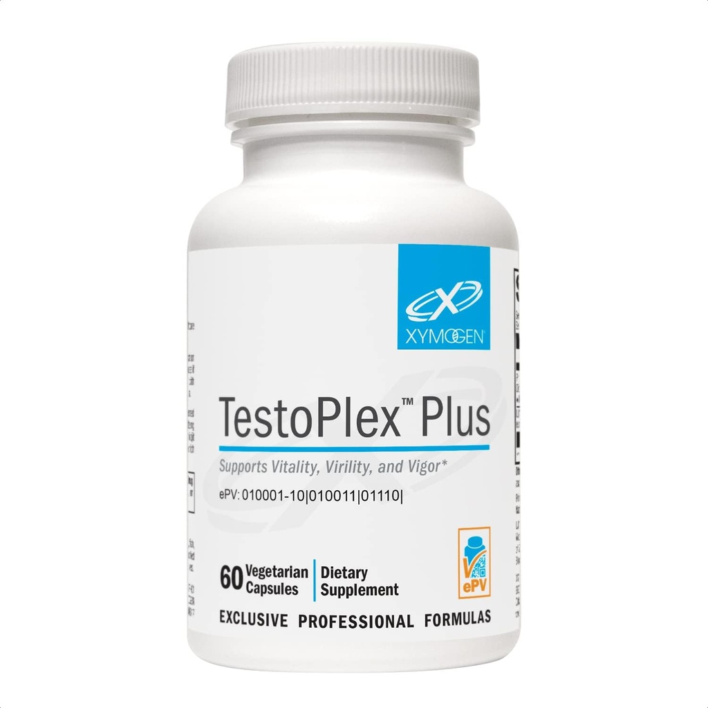 XYMOGEN TestoPlex Plus Support de testostérone pour les hommes et les femmes - Suppléments Shilajit & Eurycoma Longifolia - Aidez à promouvoir la santé Libido, performance, vitalité globale et cognition (60 capsules)