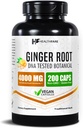Healthfare Extrait de racine de gingembre 4000mg de supplément de 200 pilules véganes de soutien digestif digestif digestif digestif digestif digestif digestif non-OGM, sans gluten d'origine américaine