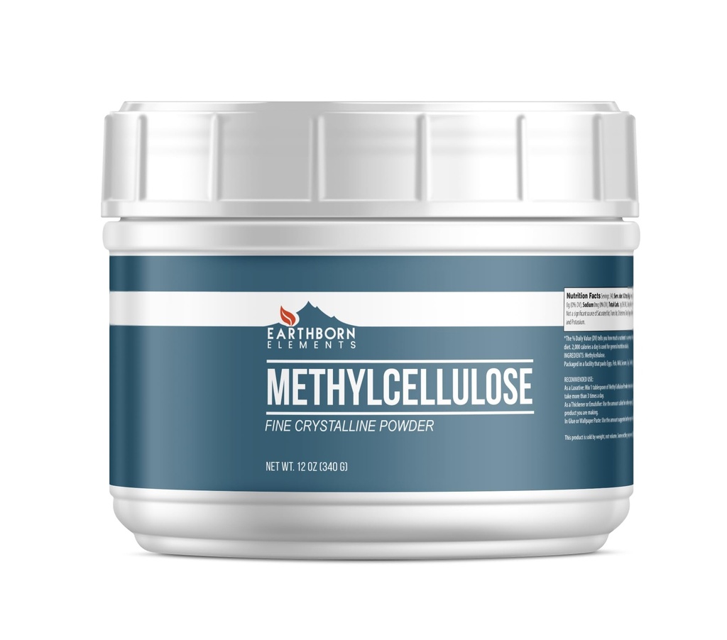 Éléments terriens Méthylcellulose (12 oz), Pas d'émulsifiants ou additifs, qualité alimentaire