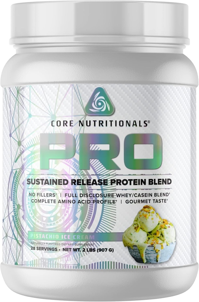 Core Nutritionals Pro Sustained Release Protein Blend 27 Servings (Pistachio Ice Cream)
