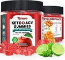 (2 Pack) 90 Counter Keto ACV Gummies Formule avec 1500MG 180 Counter Keto ACV Gummies, Keto complément alimentaire pour les femmes hommes - faible sucre et sans gluten