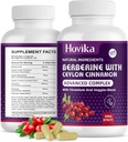Berberine HCL Capsules 1200 mg - Supplément Berberine avec Ceylan Cinnamon, Chrome, Mélange de légumes - Soutient le métabolisme et le système immunitaire, Gut Health - 120 ct Facile à avaler Pills végétaliens