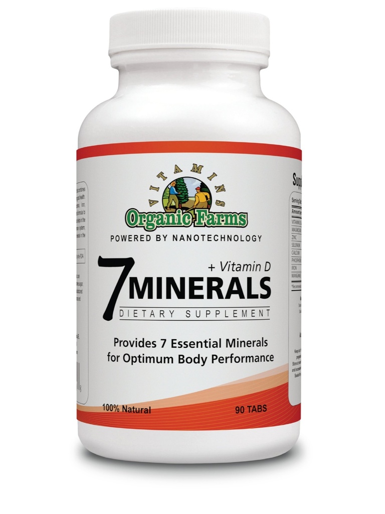 7 Minéraux avec vitamine D - 90 comprimés - Performance corporelle optimale - Supplément alimentaire