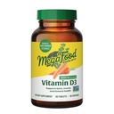 Megafood Vitamine D3 1000 UI (25 mcg) - Suppléments de vitamine D avec nourriture réelle, soutien immunitaire, soutient les os, les dents et les muscles, végétarien, sans gluten, non-OGM, casher – 90 comprimés, 90 portions
