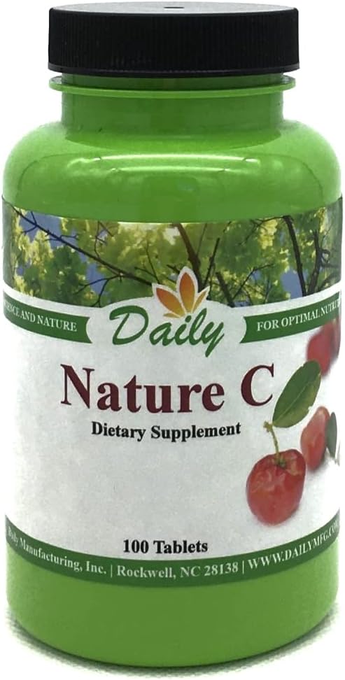 Fabrication quotidienne Nature C (vitamine C de cerise d'acérola) 100 comprimés par bouteille