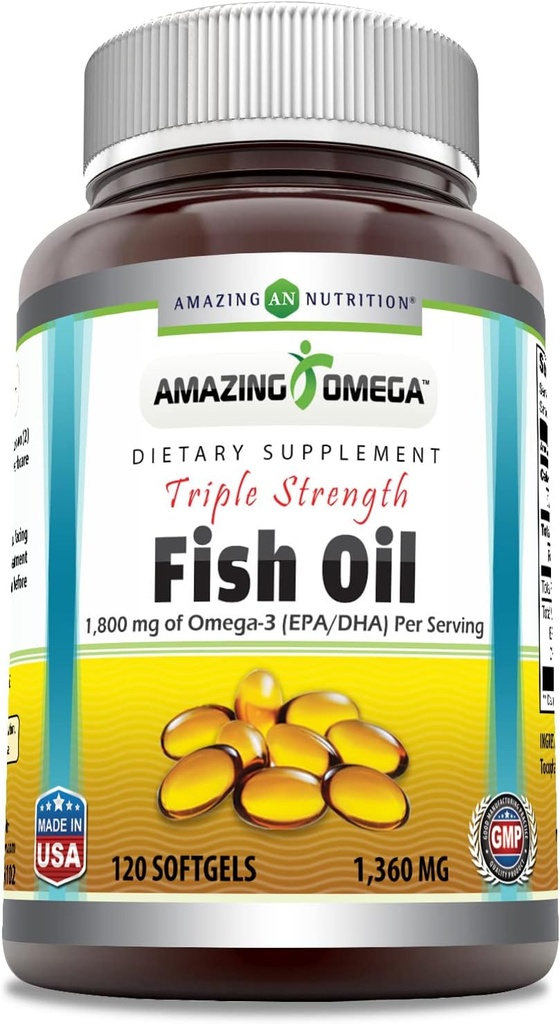 Extraordinaire Omega Triple Strength Fish Oil (Omega-3, EPA/DHA) Supplément : 1360 Mg par service :