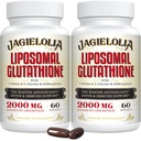 Glutathion liposomique 2000 mg avec L-Serine, L-Glycine et Sulforaphane – Formulation unique active L-Glutathion pour améliorer l'absorption - Master Antioxydant, Détoxifiant et Immune