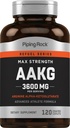 Piping Rock AAKG Supplement 120 Caplets $ 3600 mg $ Supplément Arginine Alpha-Kétoglutarate $ Enhancer oxyde nitrique $ Max Strength $ Végétarien, Non-OGM, Sans gluten