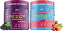Keto Vitals BlackBerry Bundle with Fruit Punch - 2 Pack Bundle Keto Electrolytes Poudre - Keto-friendly Electrolytes avec Potassium, Magnésium, Sodium, Calcium - BlackBerry & Fruit Punch