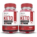 Laboratoires justifiés (2 Pack Tummy Keto ACV Gummies Extreme 2000MG Trim Tummy Keto Gummies Vinaigre de cidre de pomme préparé avec du jus de betterave à grenade en poudre B12 Vegan Non OGM 120 Gummys