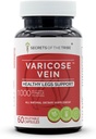 Secrets de la tribu - Vigne varice, soutien des jambes saines, mélange de suppléments à base de plantes (60 capsules)