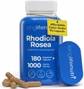LongLifeNutri Rhodiola Rosea 500mg - 180 Capsules végétariennes pour la santé mentale et physique, non-OGM, approvisionnement de 3 mois, naturellement d'origine et de laboratoire testé, fabriqués aux États-Unis - Supplément de bien-être quotidien
